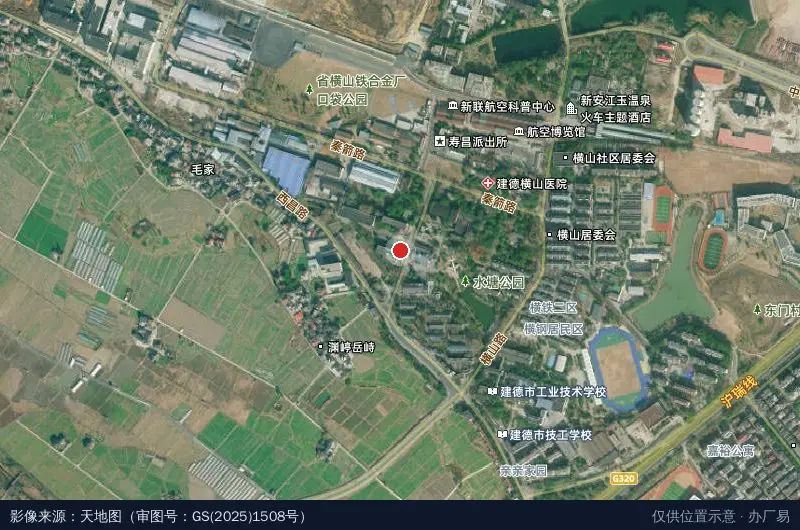 建德市智慧交通产业园卫星位置示意图