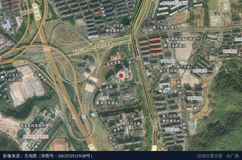 浙外跨境电商产业园卫星位置示意图