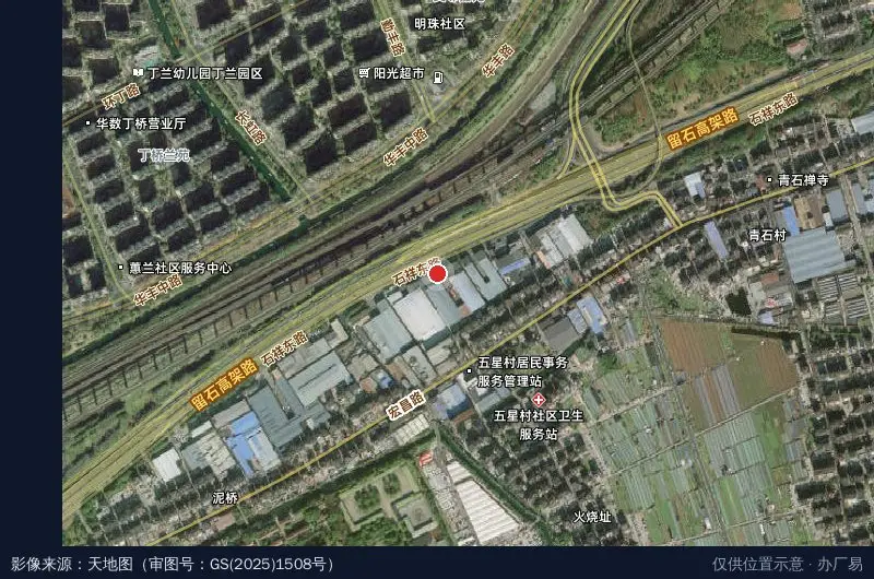 顶顺产业园卫星位置示意图