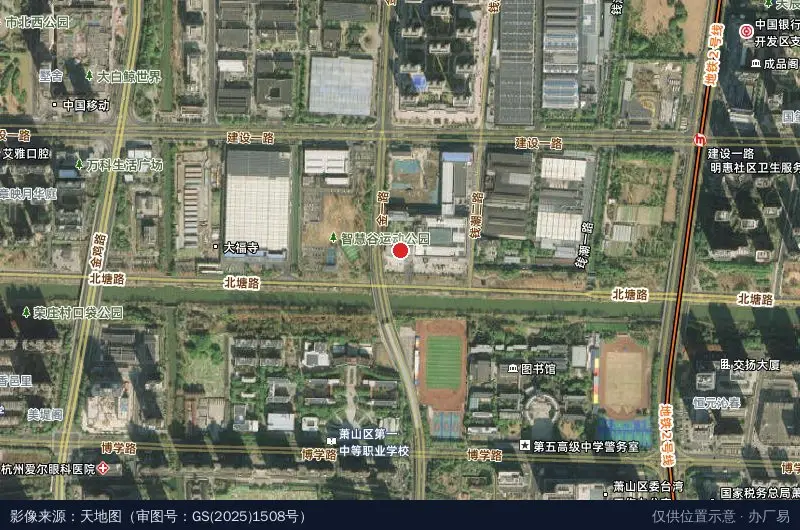 潮峰数字经济产业园卫星位置示意图