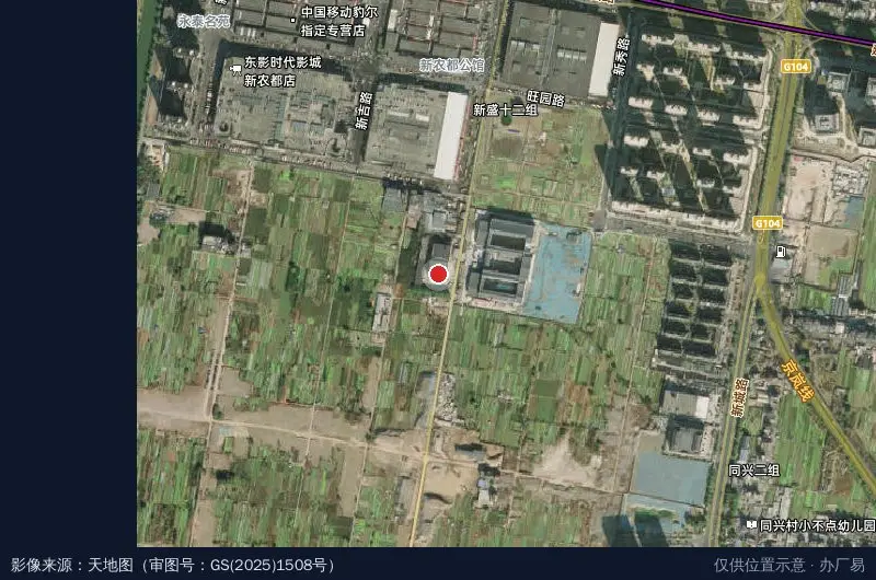 方盛产业园卫星位置示意图