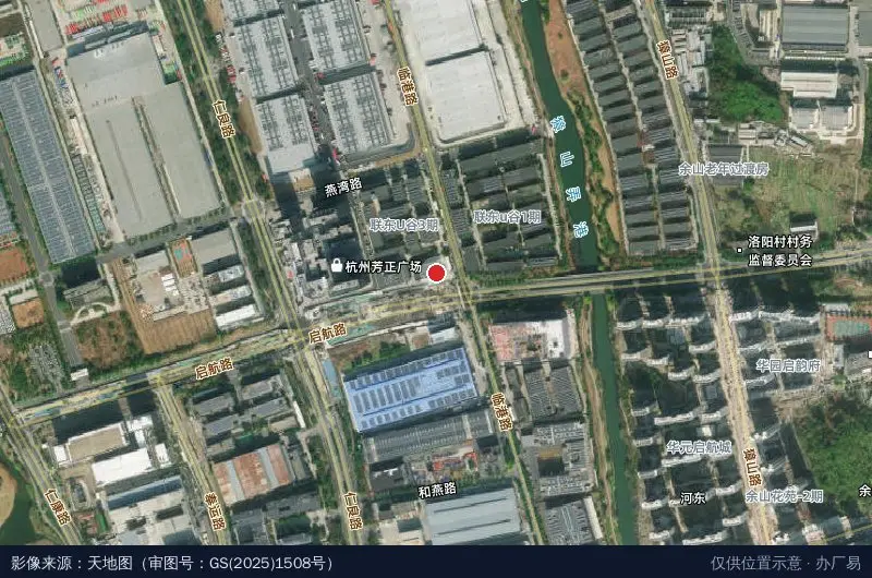浙江余杭经济开发区卫星位置示意图