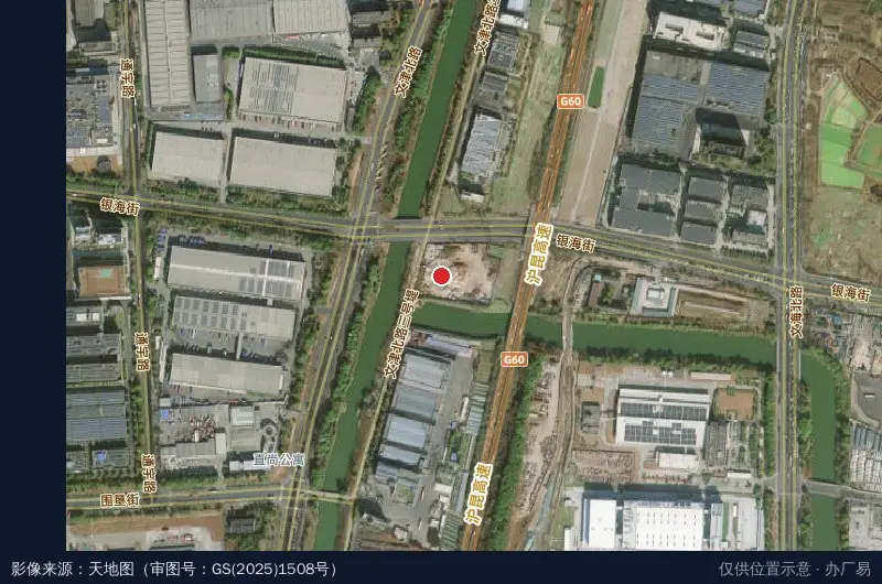 杭州经济技术开发区园林废弃物资源化项目卫星位置示意图