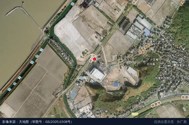 杭州空港经济区卫星位置示意图