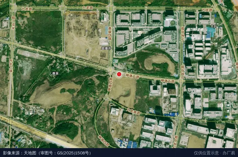 迈威通信工业园(建设中)卫星位置示意图