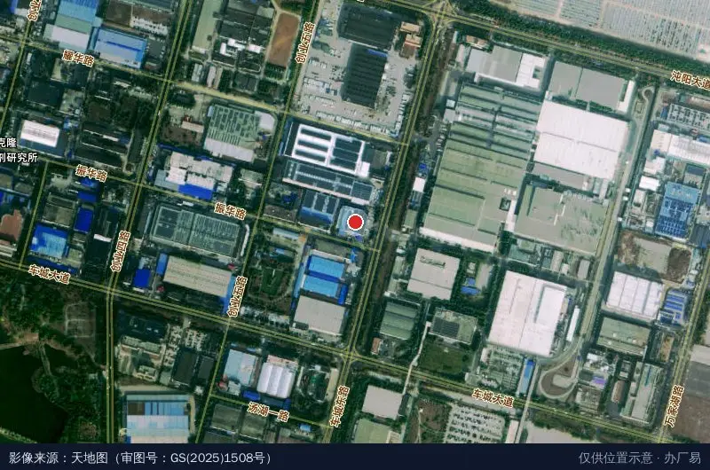 武汉长龙工业园卫星位置示意图