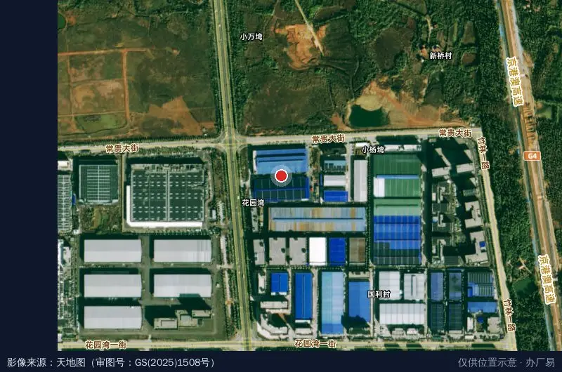 武汉德昌车身工业园卫星位置示意图