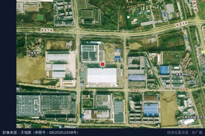 江夏中百现代工业园卫星位置示意图