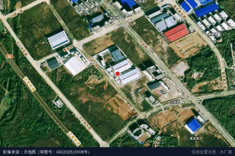武汉峰辉科技园卫星位置示意图