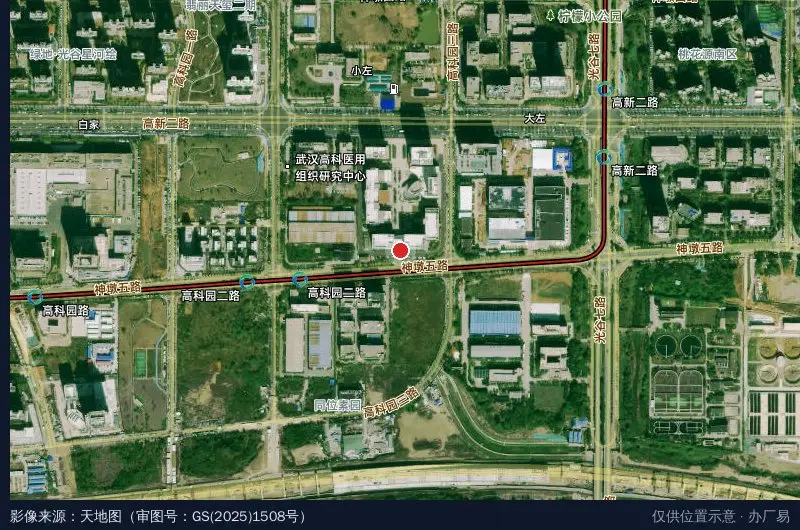 武汉量子科技产业园卫星位置示意图