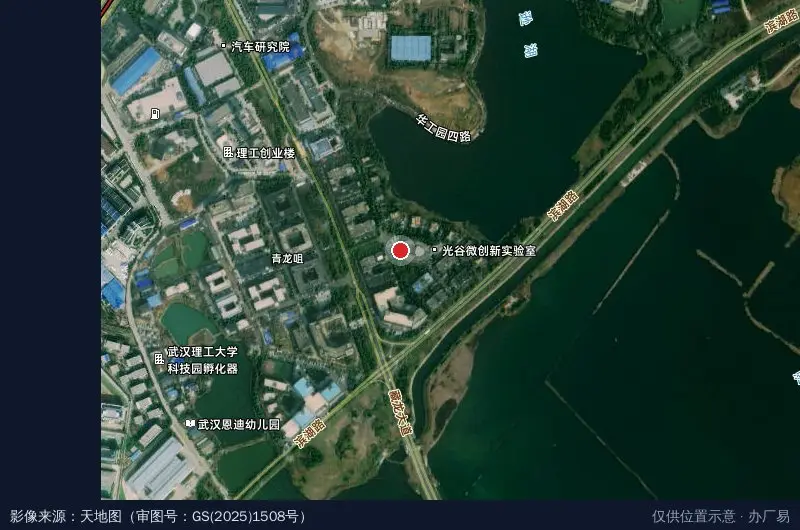华中科技大学科技园创新基地卫星位置示意图