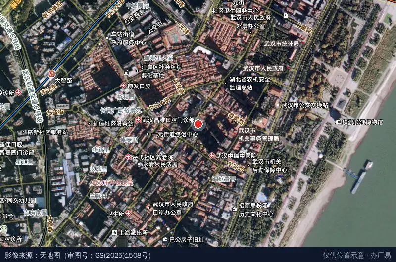武汉铁路物流中心卫星位置示意图