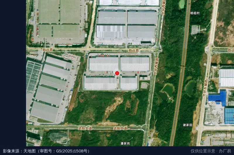 普洛斯武汉(阳逻)物流园卫星位置示意图