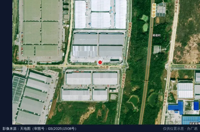 万纬物流园3号库卫星位置示意图