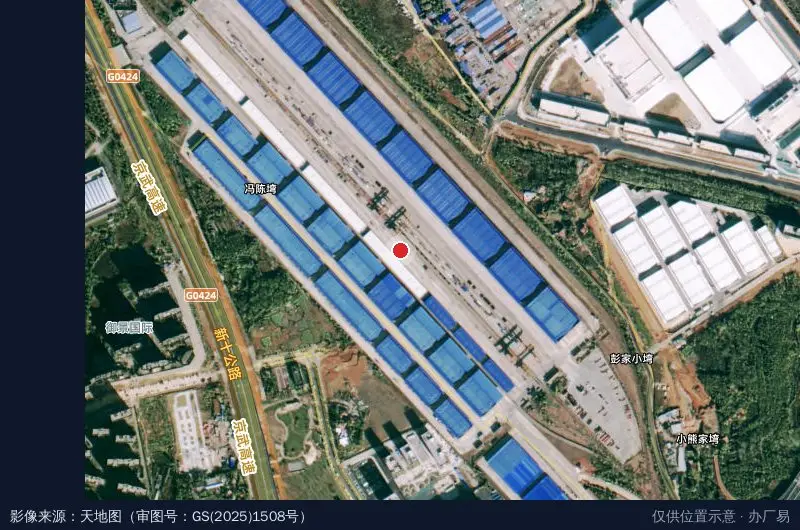 铁路货运滠口物流基地卫星位置示意图