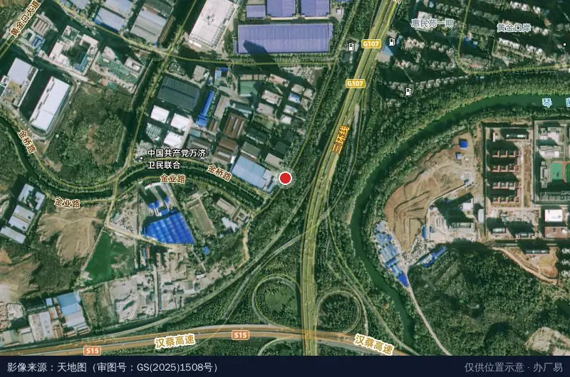 金福壹号产业园卫星位置示意图