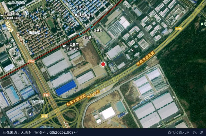 东神汽车产业园卫星位置示意图