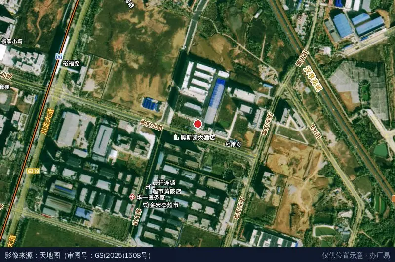 上科产业园卫星位置示意图