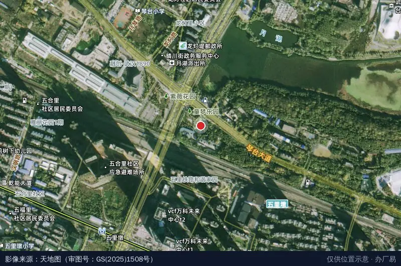 汉阳钢厂产业园卫星位置示意图