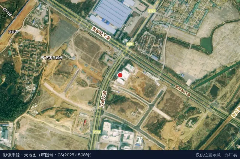 武汉派诺产业园卫星位置示意图