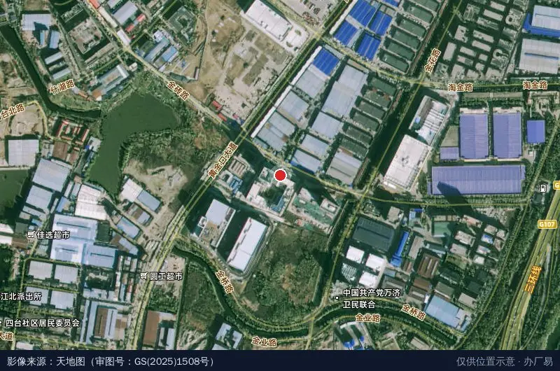 汉阳市政科创产业园卫星位置示意图