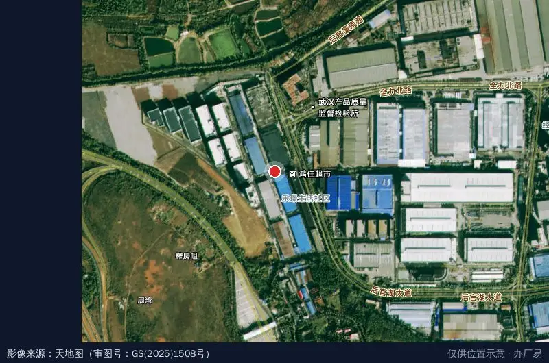 武汉经济技术开发区民营科技工业园六区卫星位置示意图