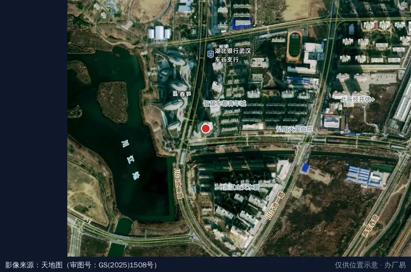 武汉经济技术开发区综治中心卫星位置示意图