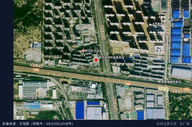 江夏区江夏经济开发区综治中心卫星位置示意图