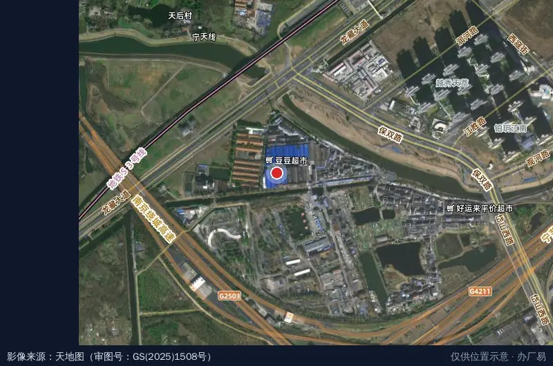 幕尼轩系统门窗厂卫星位置示意图