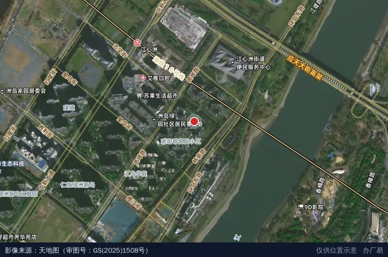 江岛智立方卫星位置示意图