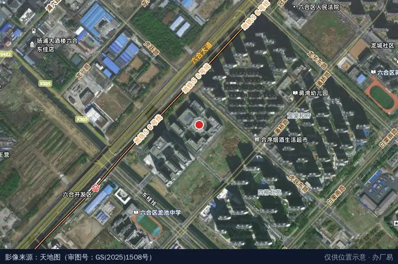 南京六合科创园卫星位置示意图