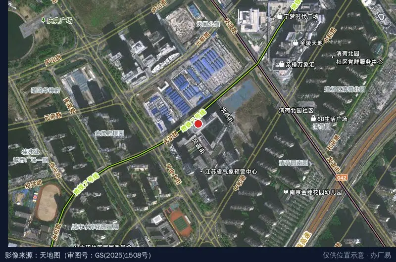 小米南京科技园卫星位置示意图