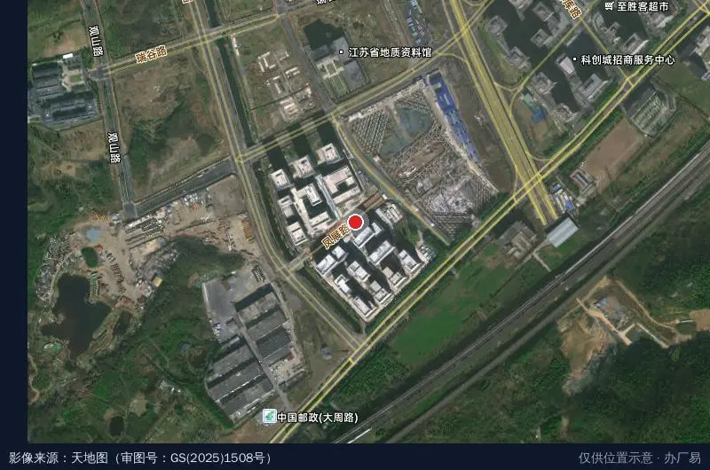 中国(南京)软件谷总部经济园一期卫星位置示意图