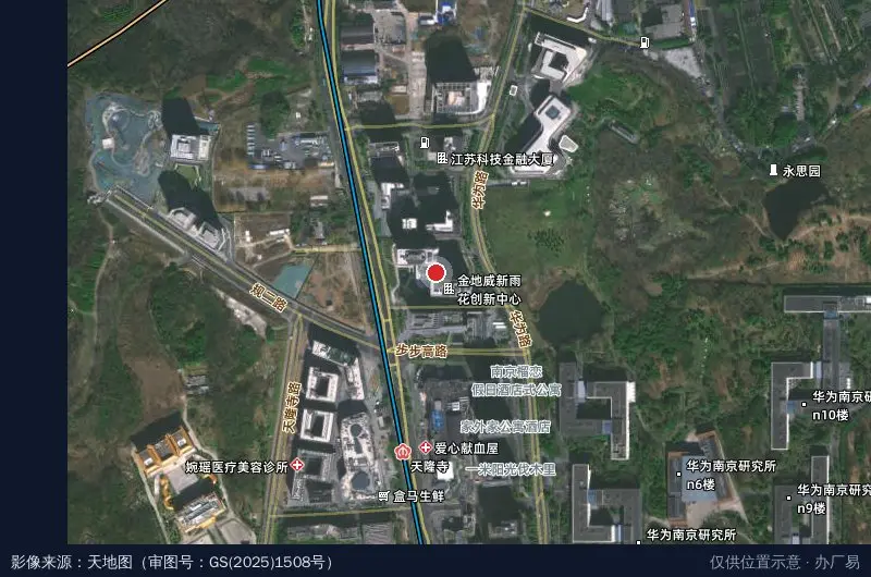 金地威新雨花创新中心卫星位置示意图