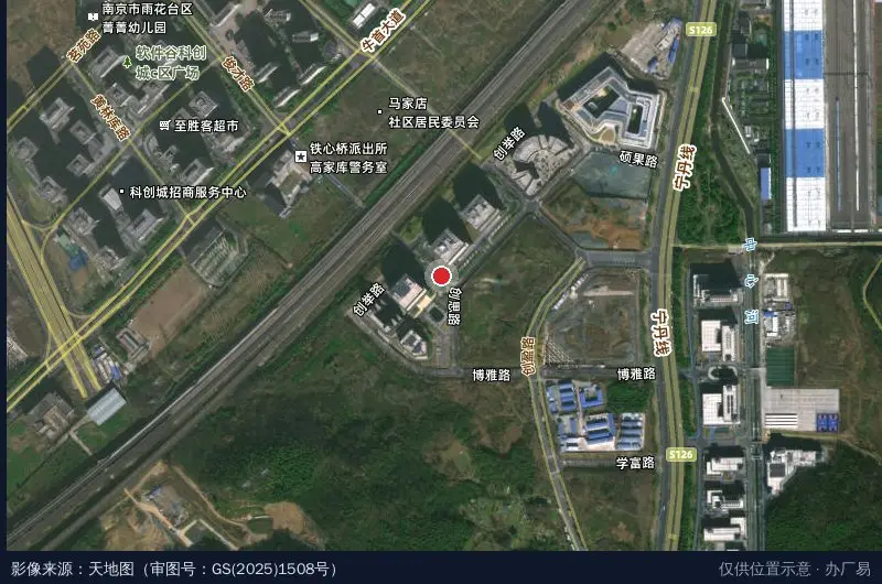 亿嘉和产业园卫星位置示意图