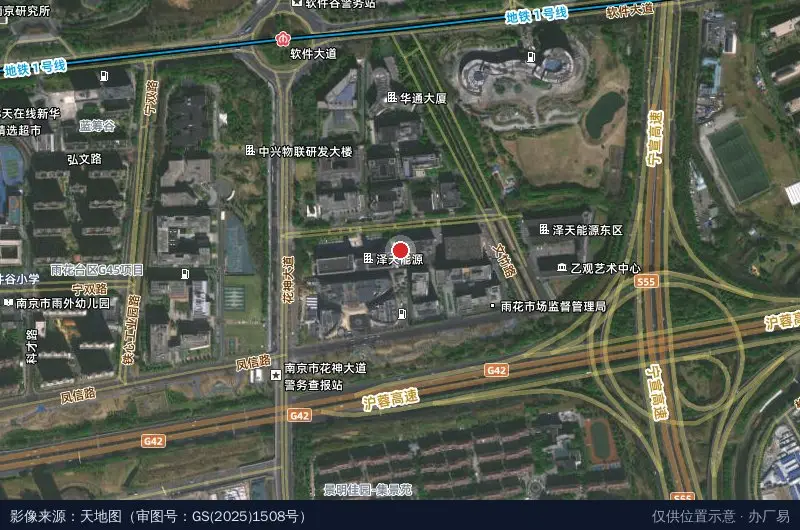 一乙研创园(西区)卫星位置示意图