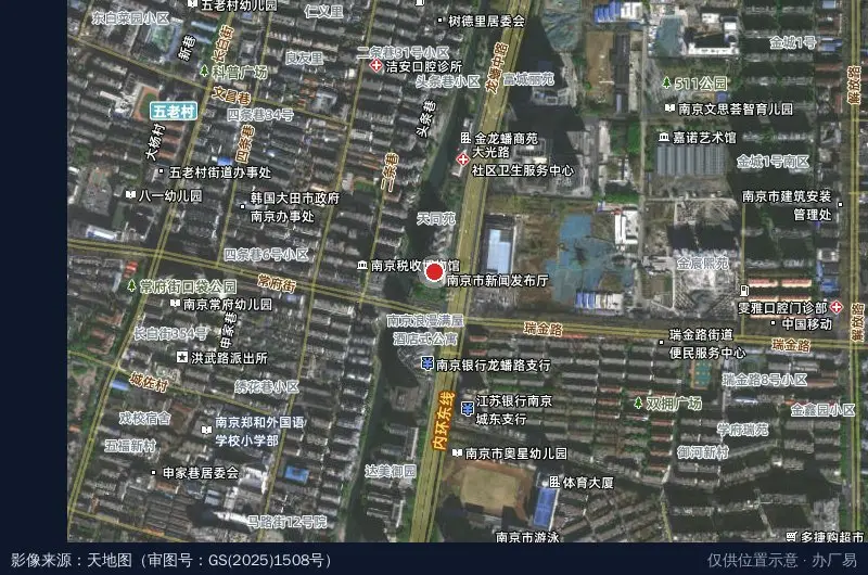 锦创中心卫星位置示意图