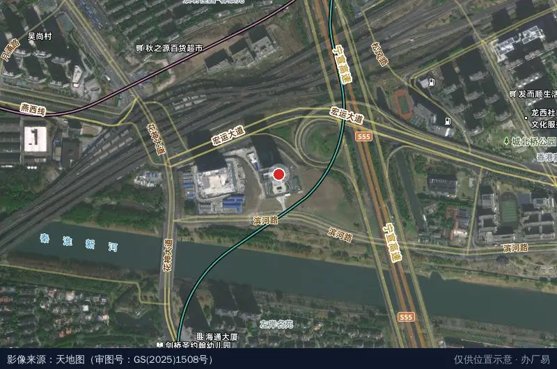 江苏铁路科创园卫星位置示意图