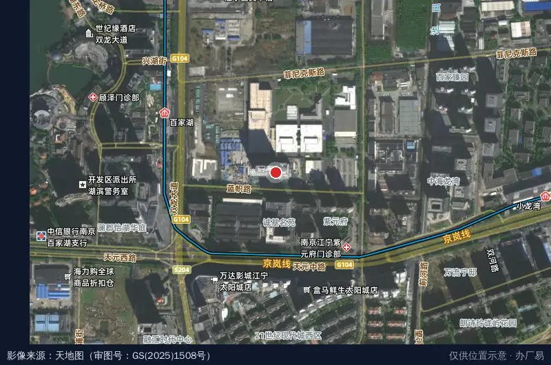 海康威视南京科技园卫星位置示意图