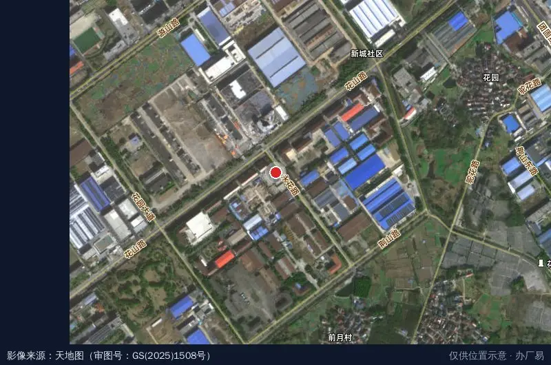 高淳区砖墙工业园卫星位置示意图
