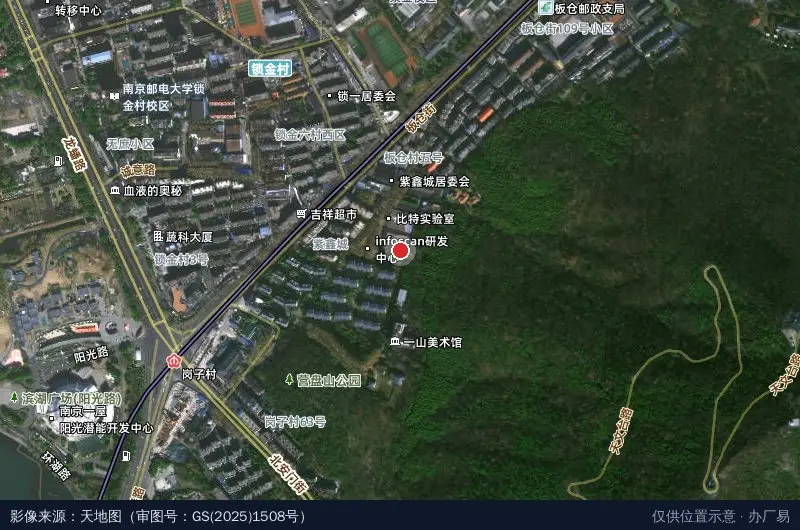 玄武文化科技园卫星位置示意图