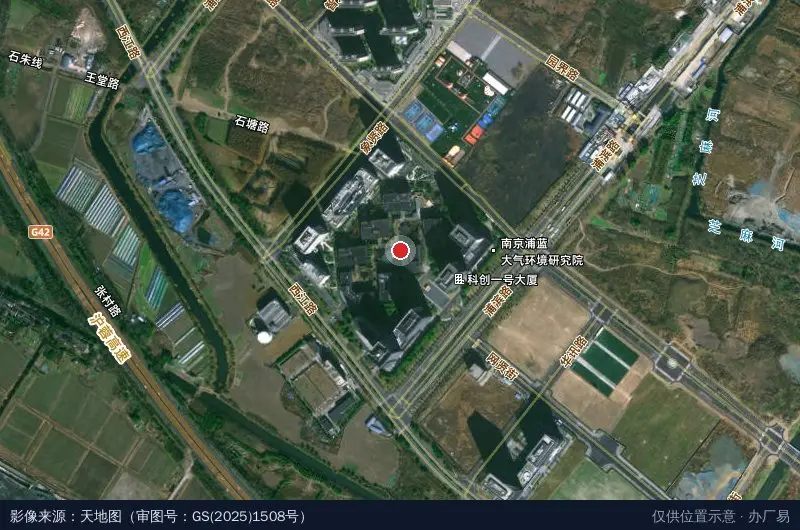 浦口科创广场卫星位置示意图