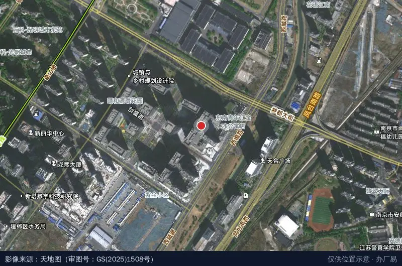 建邺科技创新产业园C区卫星位置示意图