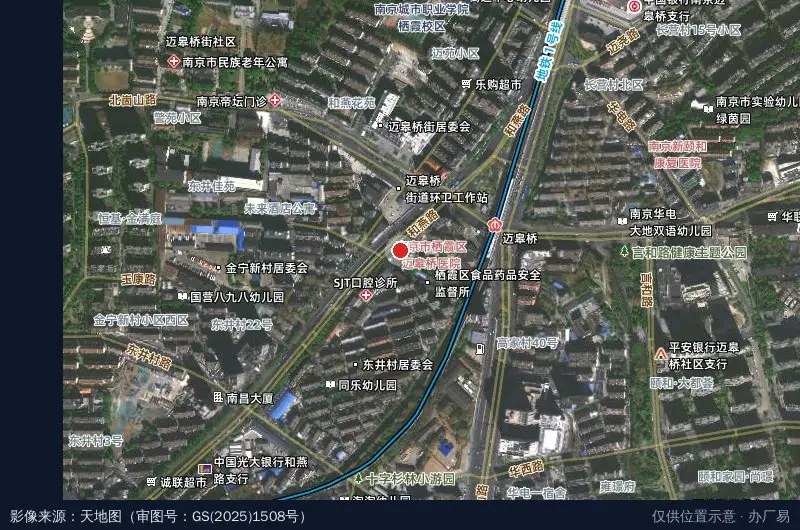城北健康科技产业园卫星位置示意图
