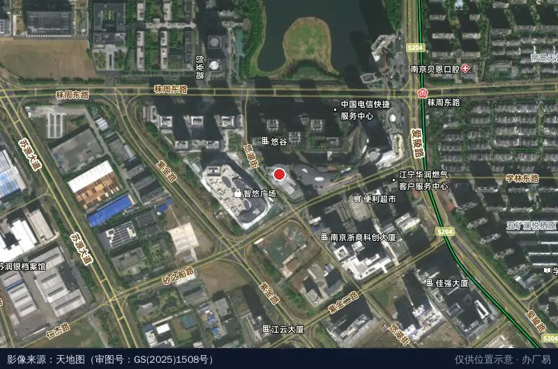 南京北大科技园卫星位置示意图