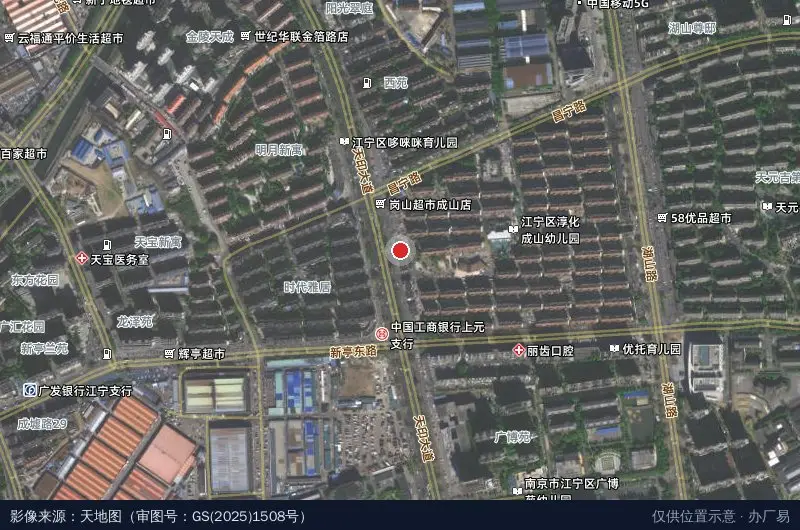 江宁科技园卫星位置示意图