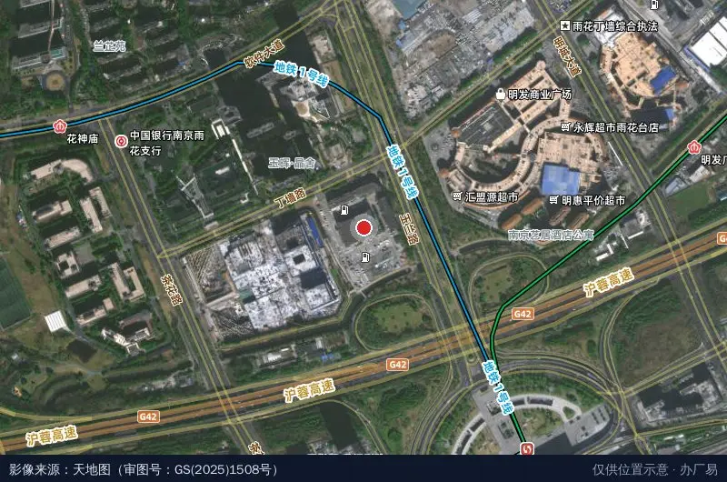 南部创业园卫星位置示意图