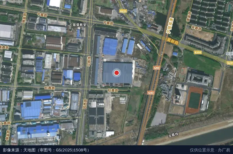 南京新彩农副产品物流园卫星位置示意图