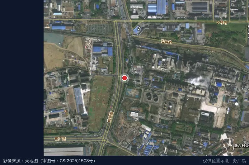 八卦洲物流园预登记点卫星位置示意图