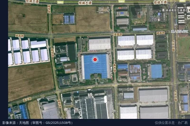 万纬南京空港物流园卫星位置示意图